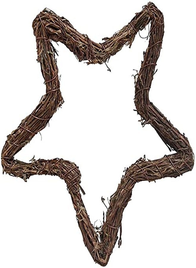 koTTIYA Grapevine Wreath Vine Wreath Garland Rattan Wood Garland Star Shape Flower Garland for Party Hanging Decoration 20cm - Image 4
